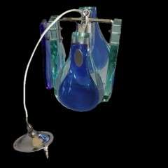 Fontana Arte Mid Century Modern Steel And Glass Pendant
