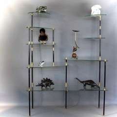 French 1950's shop window shelving unit