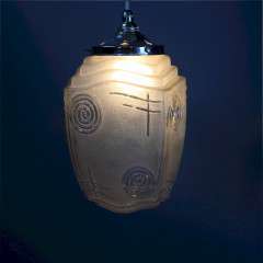 Art Deco glass pendant light