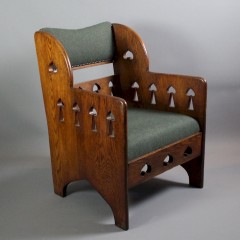 Arts and Crafts oak armchair by Goodyers