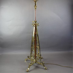 Art Nouveau highly polished adjustable standard lamp by Hinks