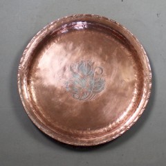 Arts and crafts copper dish by Hugh Wallis