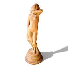 Art Nouveau terracotta figure a maiden