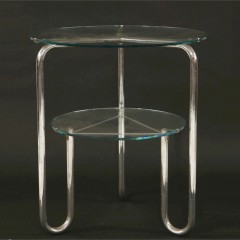 Modernist Art Deco chrome side table