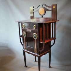 Art Nouveau mahogany small standing cabinet / music cabinet