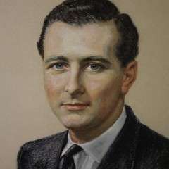 Pastel portrait of a Naval officer