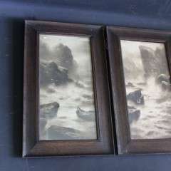 Pair of oak arts and crafts period frames