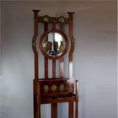 Arts and Crafts mahogany hallstand by Shapland and Petter