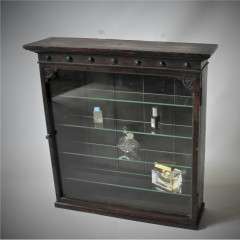 Victorian small mahogany shop display cabinet