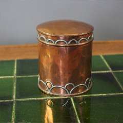 Arts and crafts copper tea caddy,