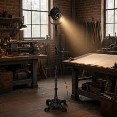 Theatre lamp on stand by Strand Electric