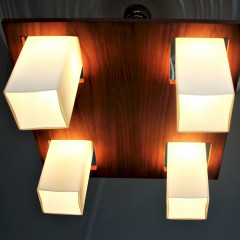 Mid Century Teak ceiling light