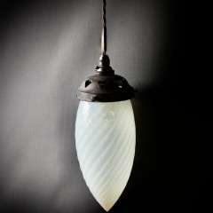 Arts and Crafts opalescent pendant fitting