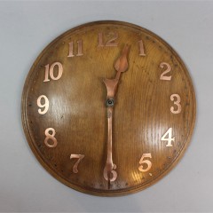 Large oak domed wall clock by Zenith for Heals 1930's