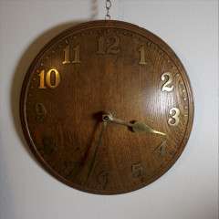 Zenith domed oak wall clock