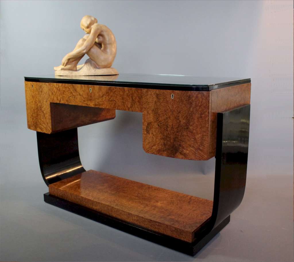 Art Deco U Base console table