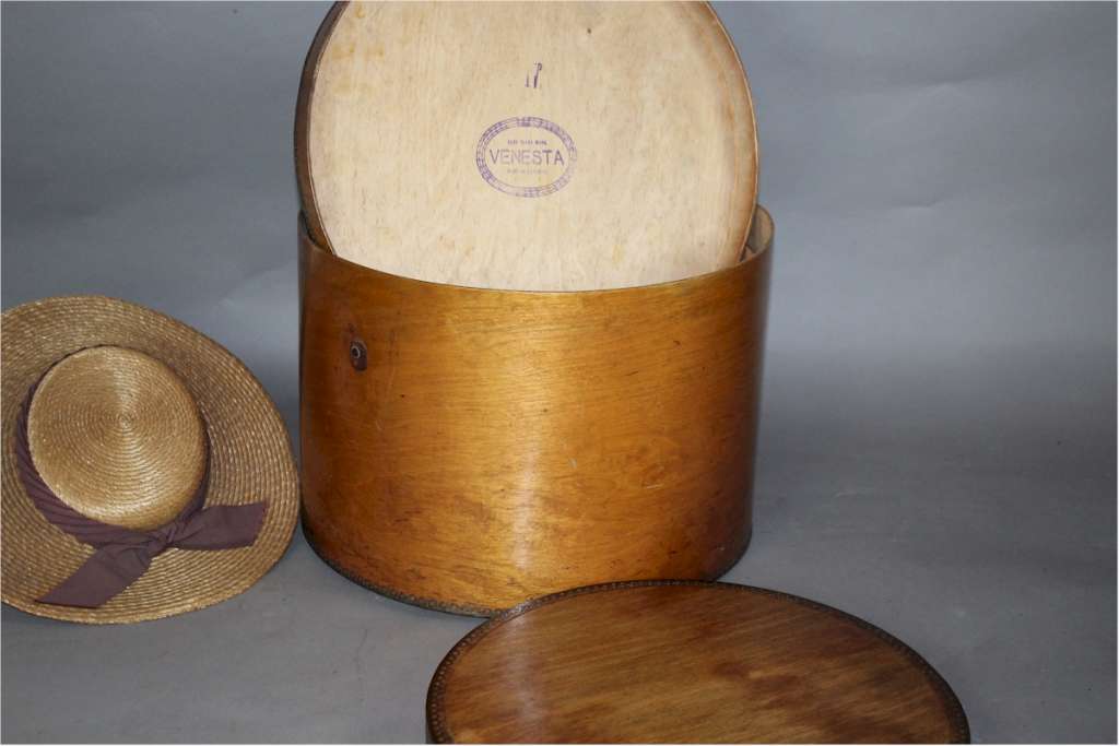 Two plywood hat boxes by Venesta SOLD Art Furniture