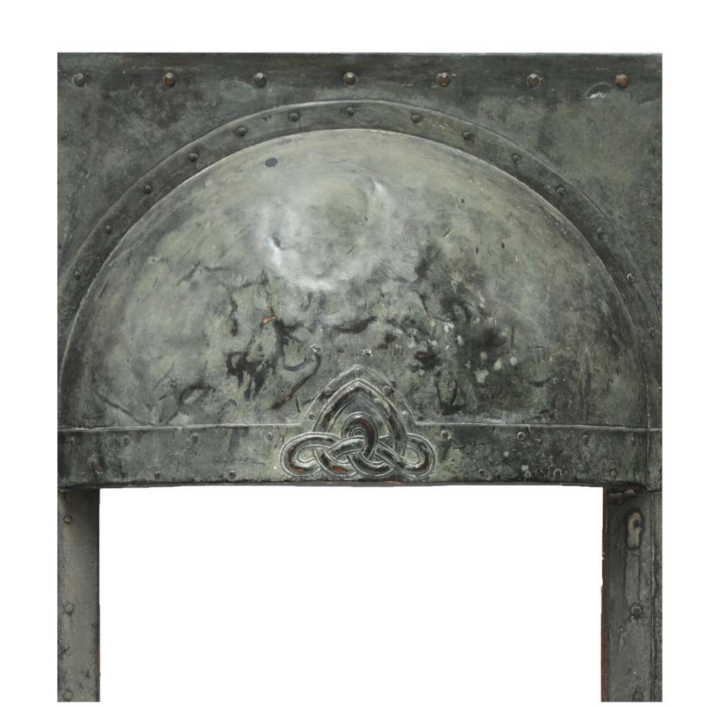 Arts and Crafts verdigris copper fireplace insert LATEST STOCK Art