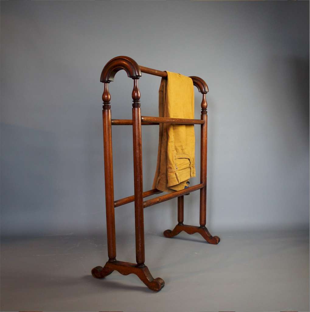 Victorian mahogany towel rail.