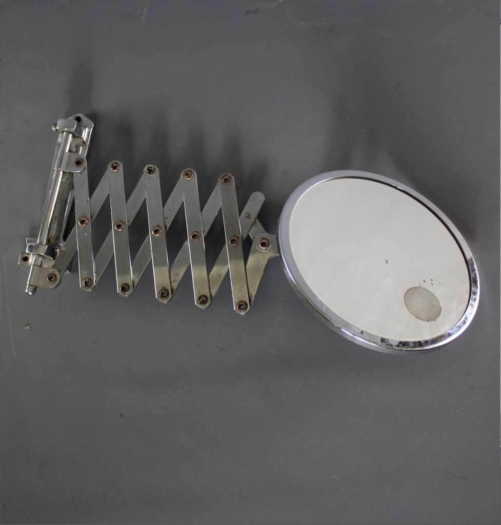 Art Deco extending chrome shaving mirror Walligraph Mirrors Art