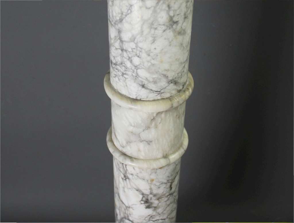 Mid Century white marble column,