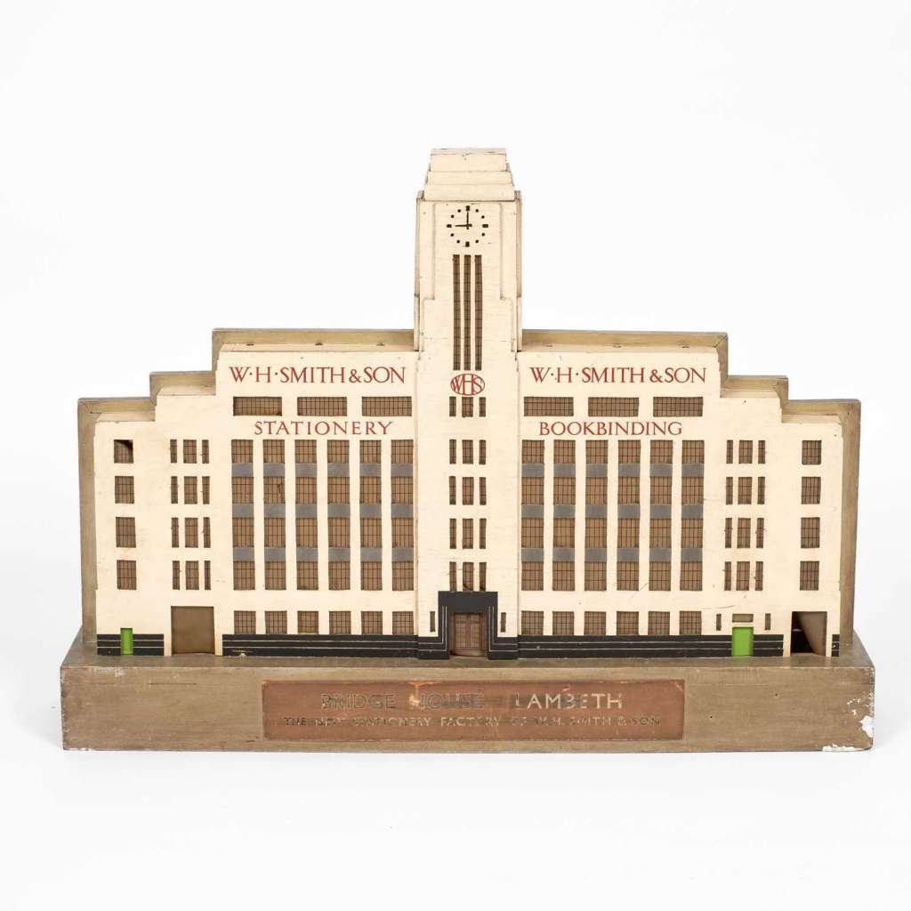W.H.Smith architectural model of deco building
