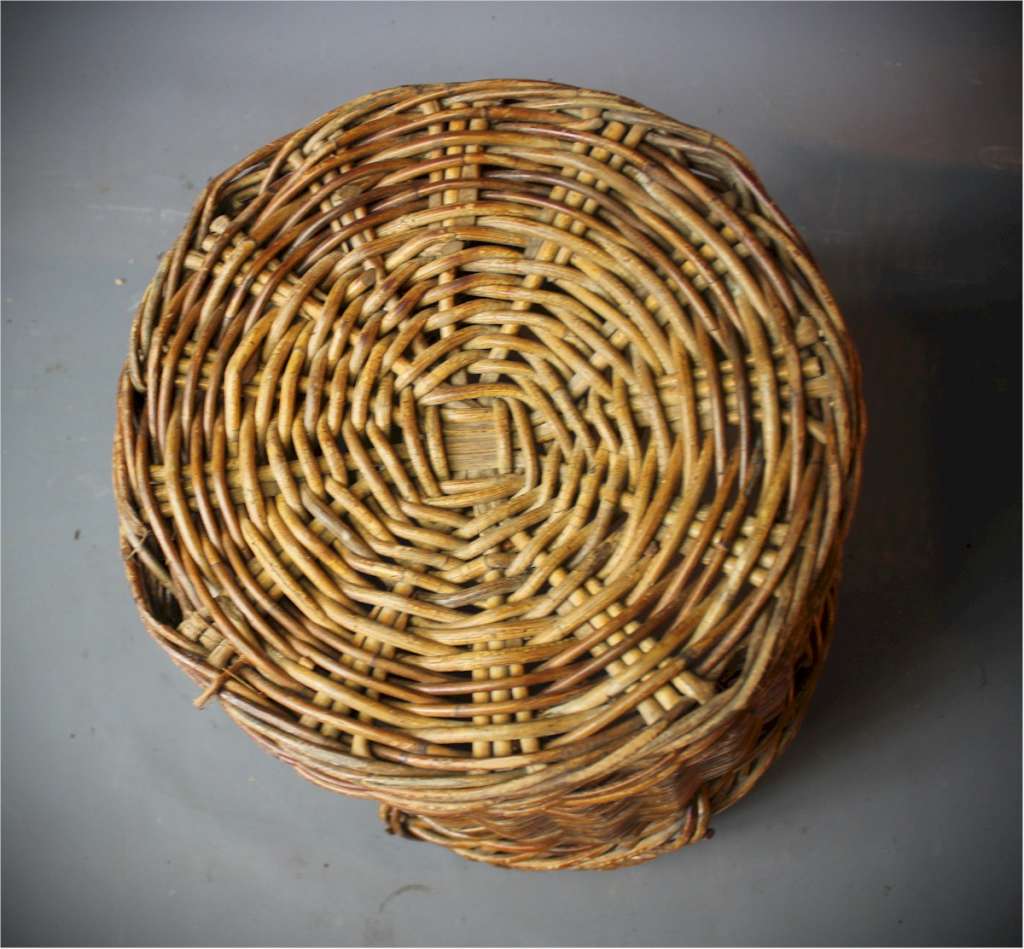 Wicker log basket