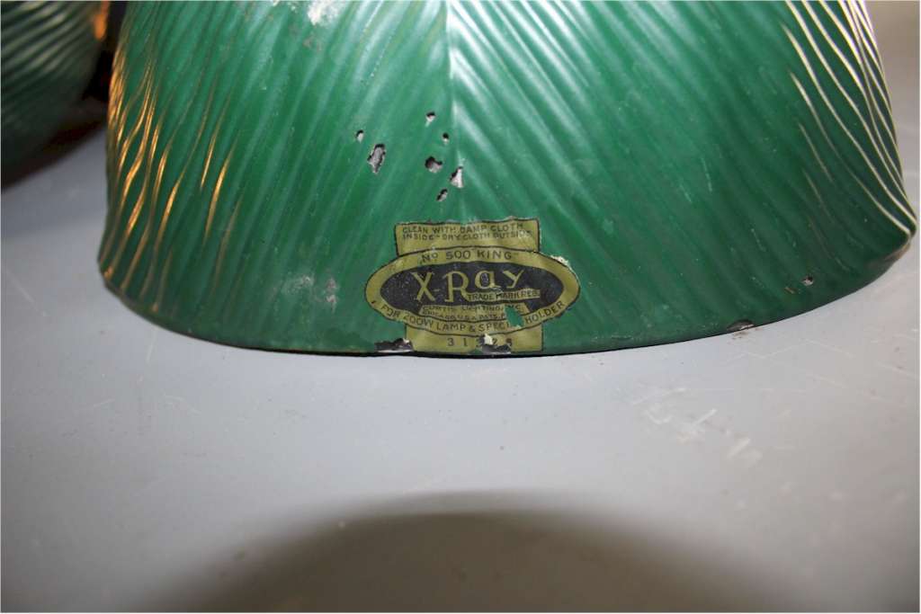 Curtis of Chicago XRay Mercury glass reflector lamp shades Art