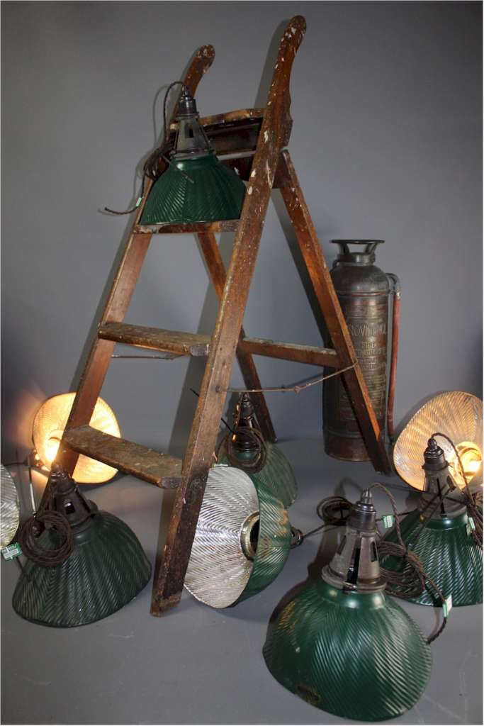 Curtis of Chicago XRay Mercury glass reflector lamp shades Art