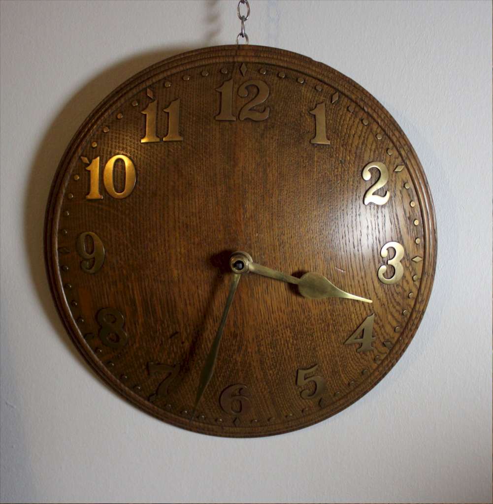 Zenith domed oak wall clock